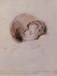 Keats auf seinem Sterbebett, 1821